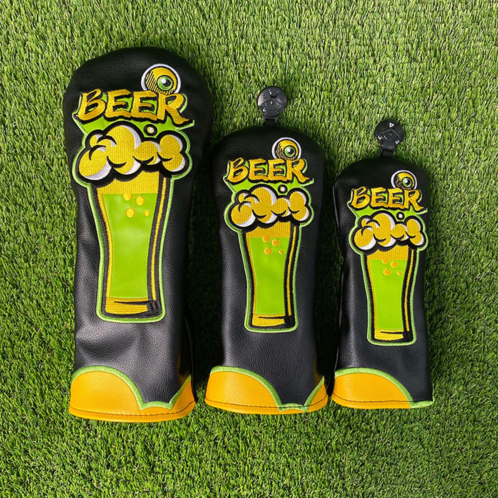 Beer & Wine Grab - Bira Nakışlı PU Deri Golf Sopası