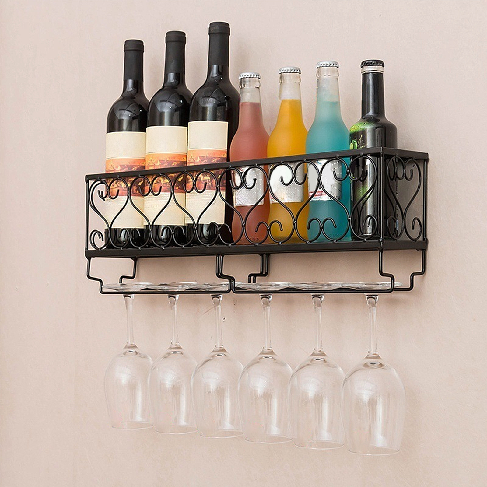 Wine Rack Wall Mount - 1 adet duvara monte şarap şişesi