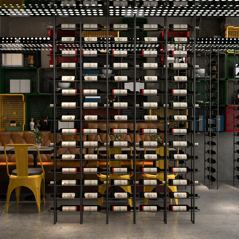 Wine Bottle Size - Şişeler Raf Şarap Rafı Metalik Otel
