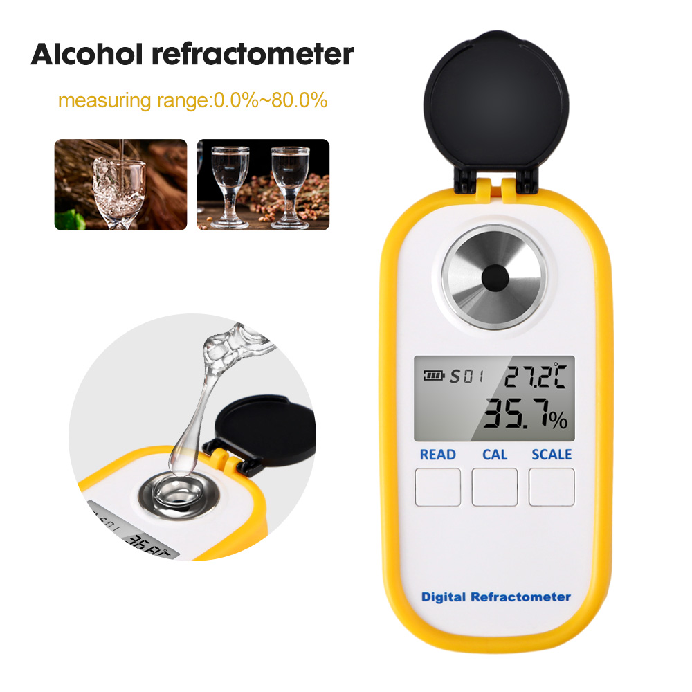 Wine To Beer Alcohol - Dijital Alkol Refraktometre 0-80% Yüksek Doğruluk