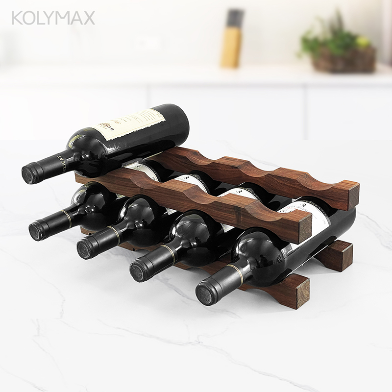 Wine Beer Rack - Masif Ahşap Şarap Rafı Çok Katmanlı