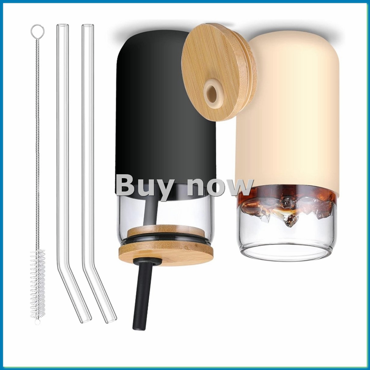 Beer & Wine Grab - 2 Renkli 20 OZ Cam Bardaklar,