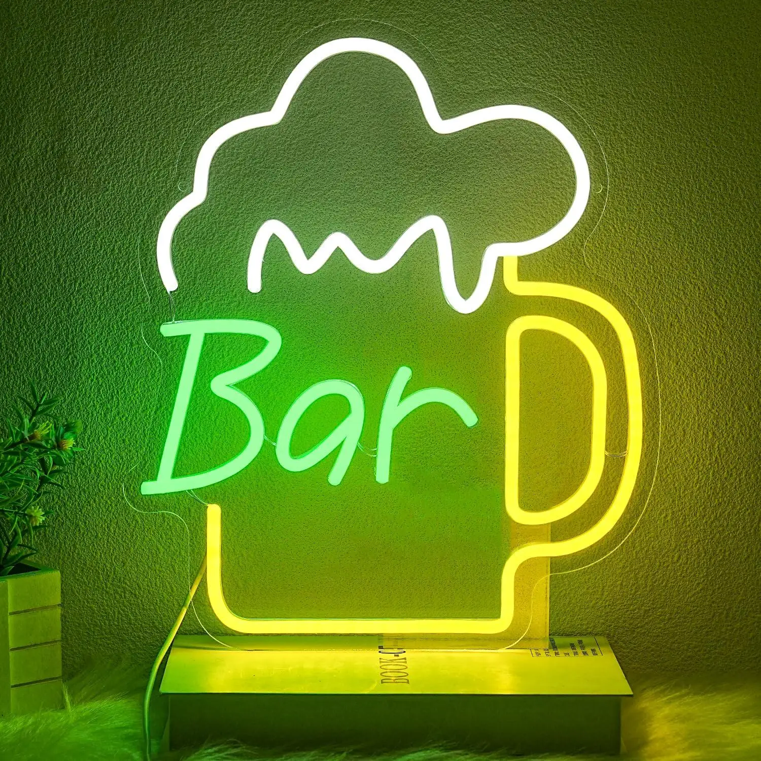 Beer & Wine Grab - Bira Barı Neon Tabela USB Kısılabilir