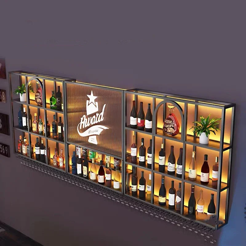 Wine Rack Wall Mount - Duvara Montaj Büyük Bar Dolabı Modern