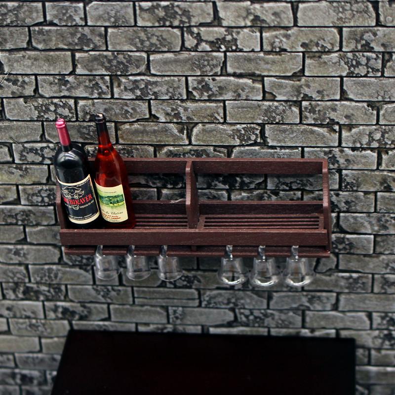 1 takım Dollhouse simülasyon d - Wine Rack Wall Mount incelemesi ve fiyatı