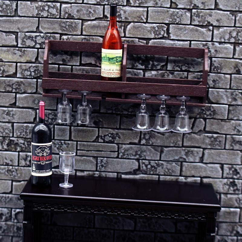 1 takım Dollhouse simülasyon d - Wine Rack Wall Mount incelemesi ve fiyatı