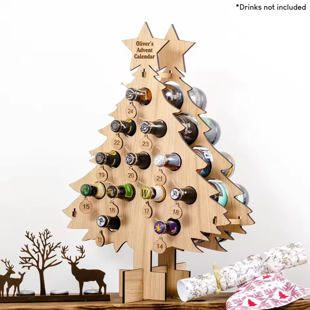 Noel Ağacı Ahşap Şarap Rafı Za - Wine Beer Rack incelemesi ve fiyatı