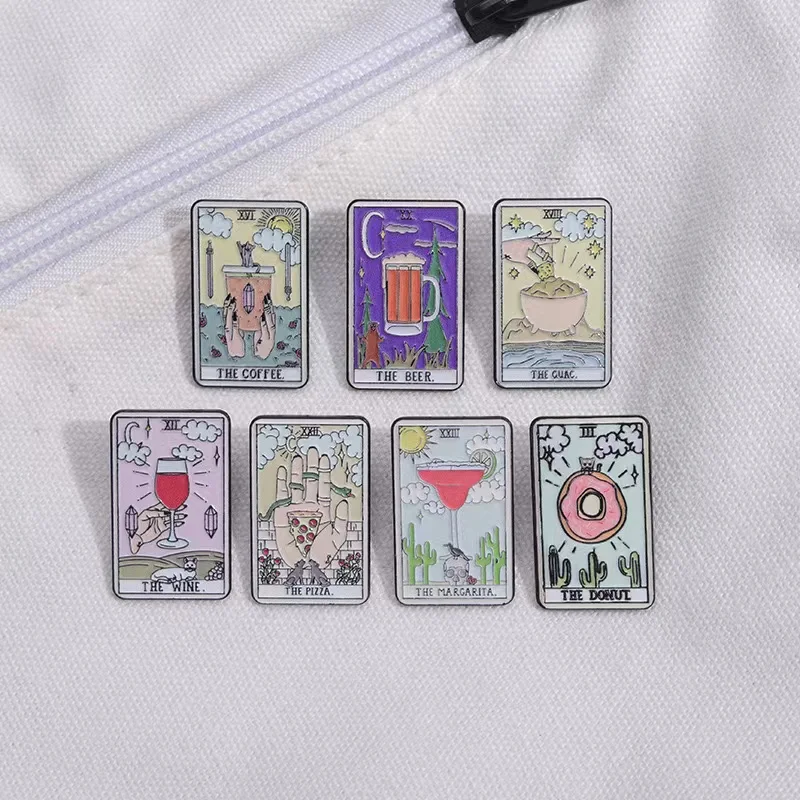 Özel Tarot emaye pimleri bira  - Wine Beer Pizza incelemesi ve fiyatı