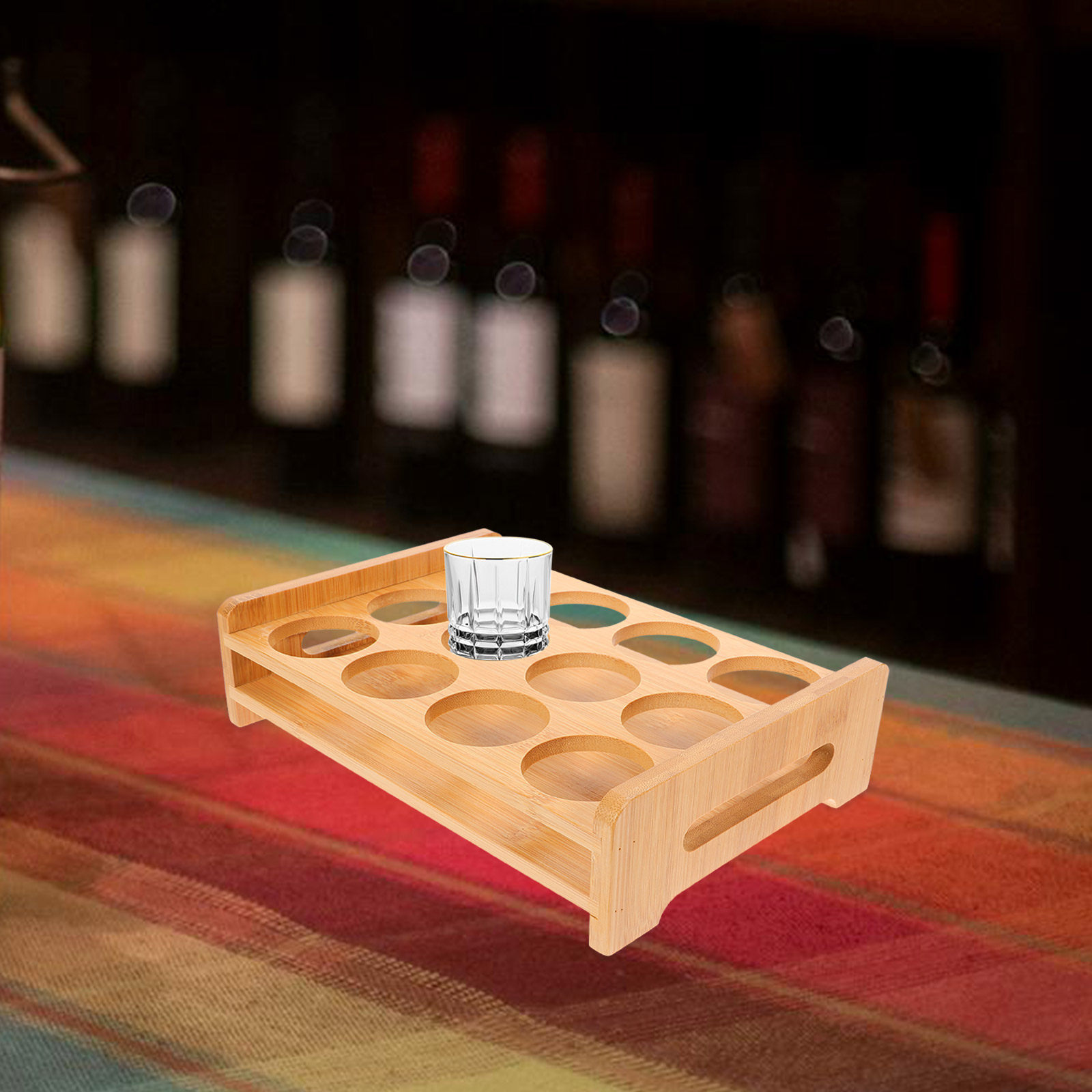 Bambu Shot Bardakları Tutucu T - Wine Beer The Whiskey incelemesi ve fiyatı