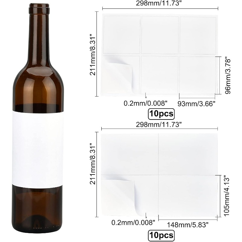 20 yaprak/100 adet boş şarap e - Wine Bottle Size incelemesi ve fiyatı