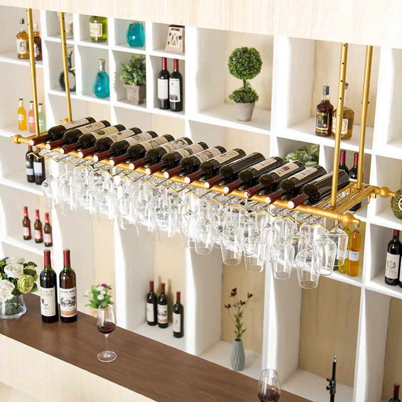 Vintage Bronz Siyah Demir Meta - Wine Rack Wall Mount incelemesi ve fiyatı