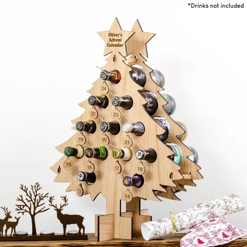 Noel ağacı ahşap şarap rafı za - Wine Beer Rack incelemesi ve fiyatı